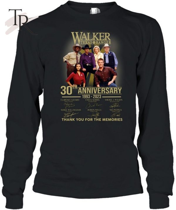 Walker, Texas Ranger 30th Anniversary 1993 – 2023 Thank You For The Memories T-Shirt