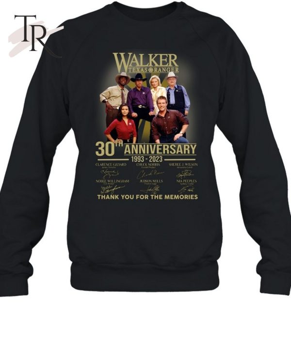 Walker, Texas Ranger 30th Anniversary 1993 – 2023 Thank You For The Memories T-Shirt