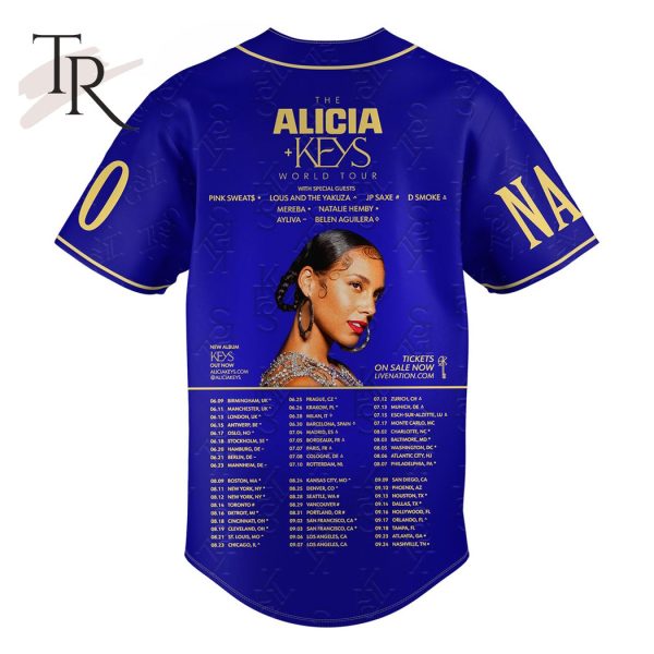 The Alicia Keys World Tour Custom Baseball Jersey