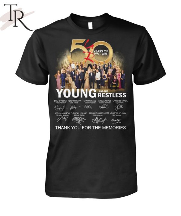 50 Years Of 1973 – 2023 The Young And The Restless Thank You For The Memories T-Shirt