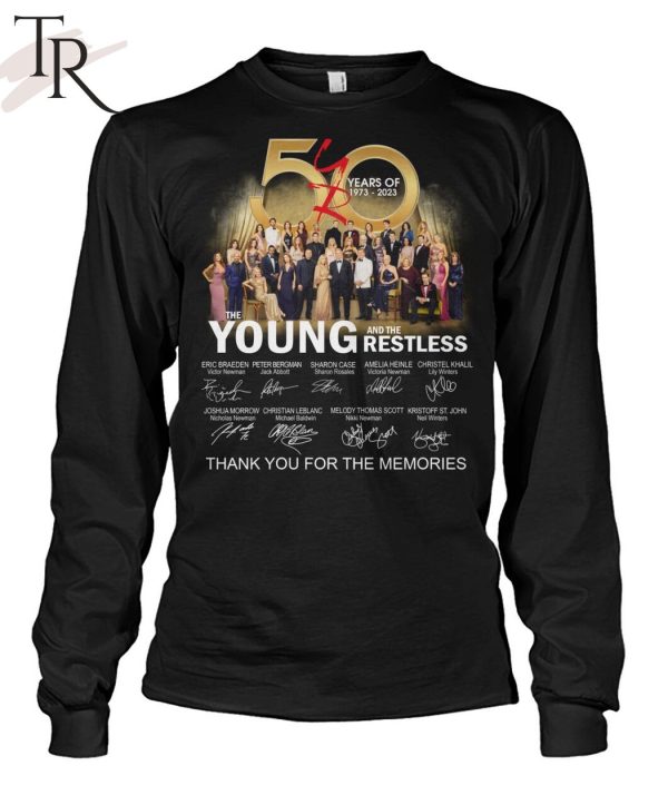 50 Years Of 1973 – 2023 The Young And The Restless Thank You For The Memories T-Shirt