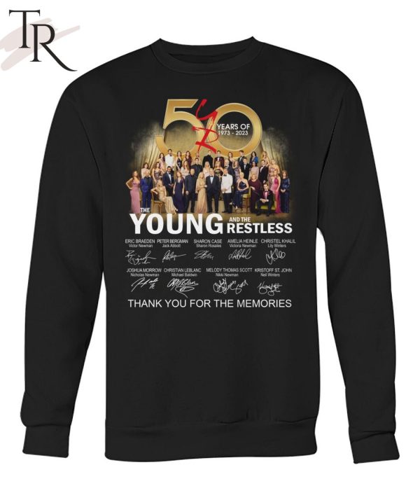 50 Years Of 1973 – 2023 The Young And The Restless Thank You For The Memories T-Shirt