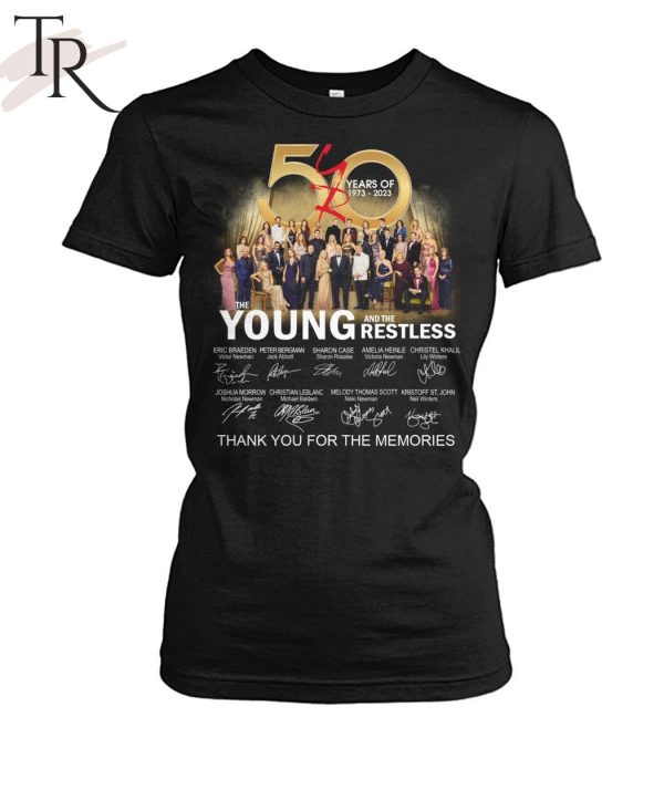 50 Years Of 1973 – 2023 The Young And The Restless Thank You For The Memories T-Shirt