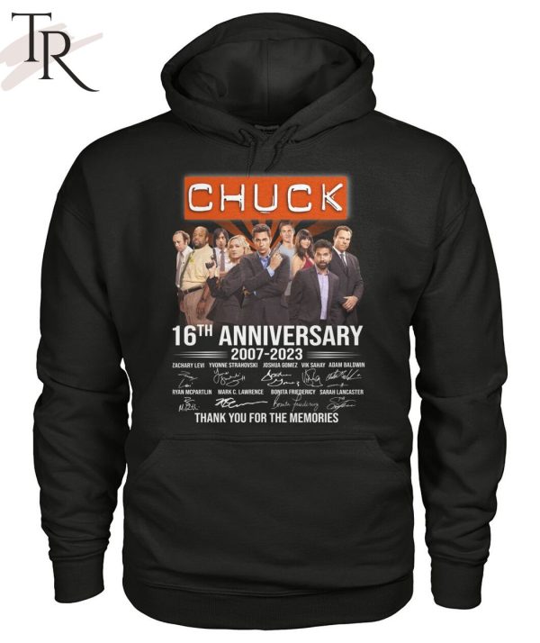 Chuck 16th Anniversary 2007 – 2023 Thank You For The Memories T-Shirt