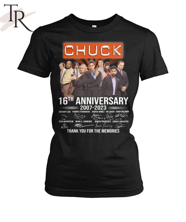 Chuck 16th Anniversary 2007 – 2023 Thank You For The Memories T-Shirt