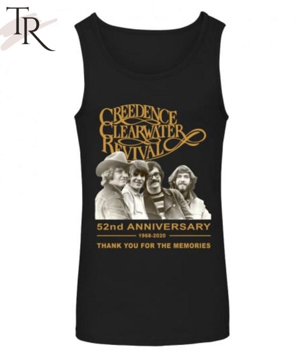 Creedence Clearwater Revival 52nd Anniversary 1968 – 2020 Thank You For The Memories T-Shirt