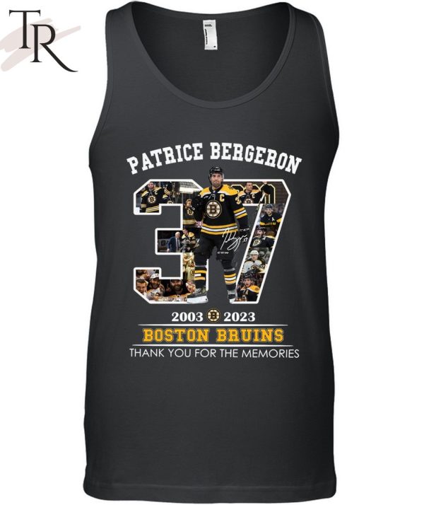 Patrice Bergeron 2003 – 2023 Boston Bruins Thank You For The Memories Limited Edition T-Shirt