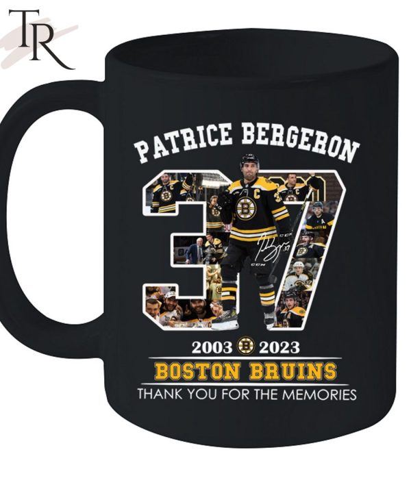 Patrice Bergeron 2003 – 2023 Boston Bruins Thank You For The Memories Limited Edition T-Shirt