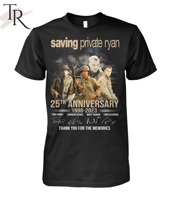 Saving Private Ryan 25th Anniversary 1998 – 2023 Thank You For The Memories T-Shirt