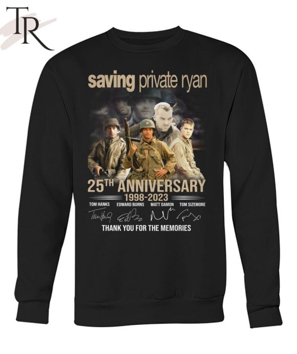 Saving Private Ryan 25th Anniversary 1998 – 2023 Thank You For The Memories T-Shirt