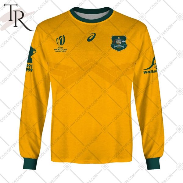 Rugby World Cup 2023 Australia Wallabies Home Jersey Hoodie