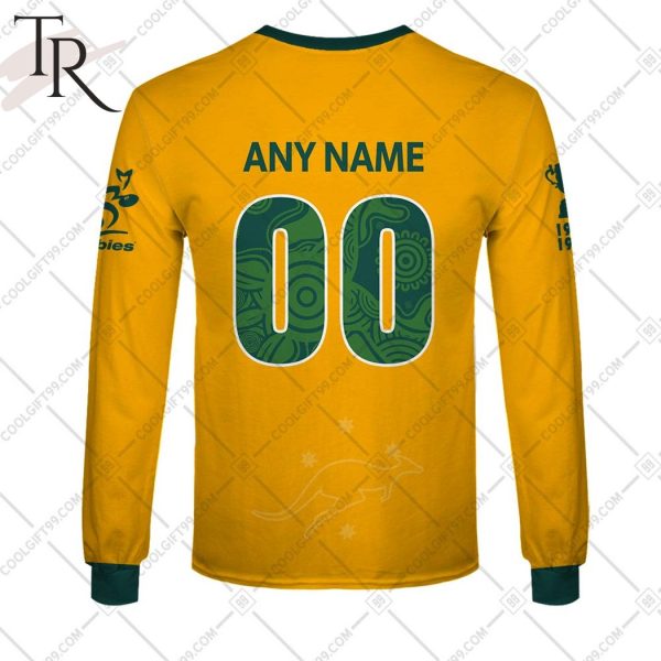 Rugby World Cup 2023 Australia Wallabies Home Jersey Hoodie