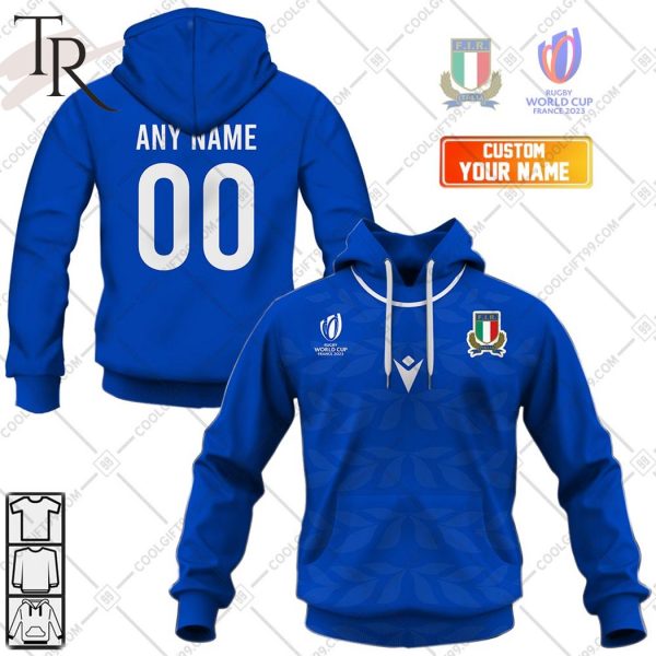 Rugby World Cup 2023 ITALY Rugby Home Jersey Hoodie