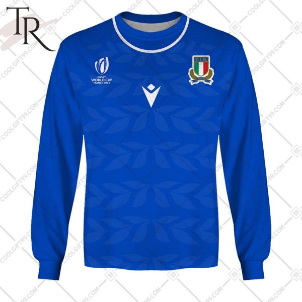 Rugby World Cup 2023 ITALY Rugby Home Jersey Hoodie