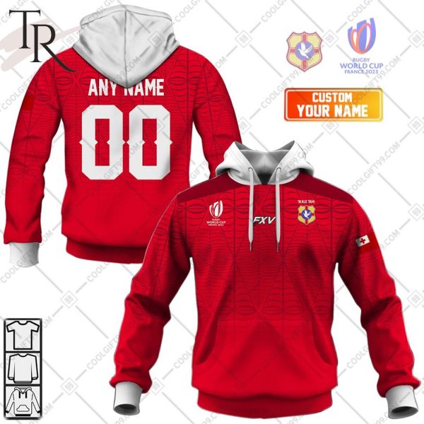 Rugby World Cup 2023 Tonga Rugby Home Jersey Hoodie