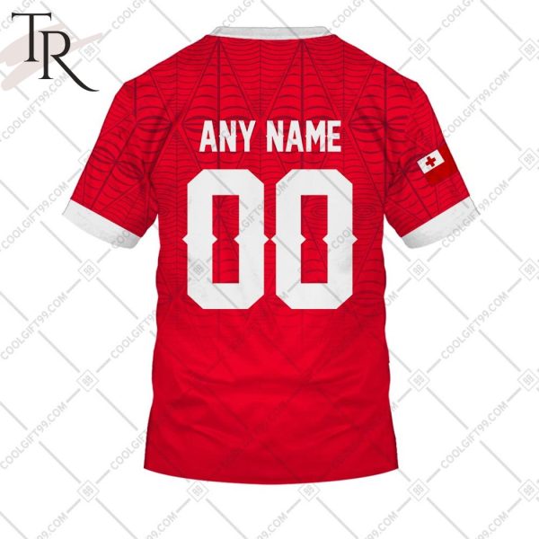 Rugby World Cup 2023 Tonga Rugby Home Jersey Hoodie