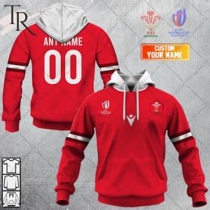 Rugby World Cup 2023 Wales Rugby Home Jersey Hoodie