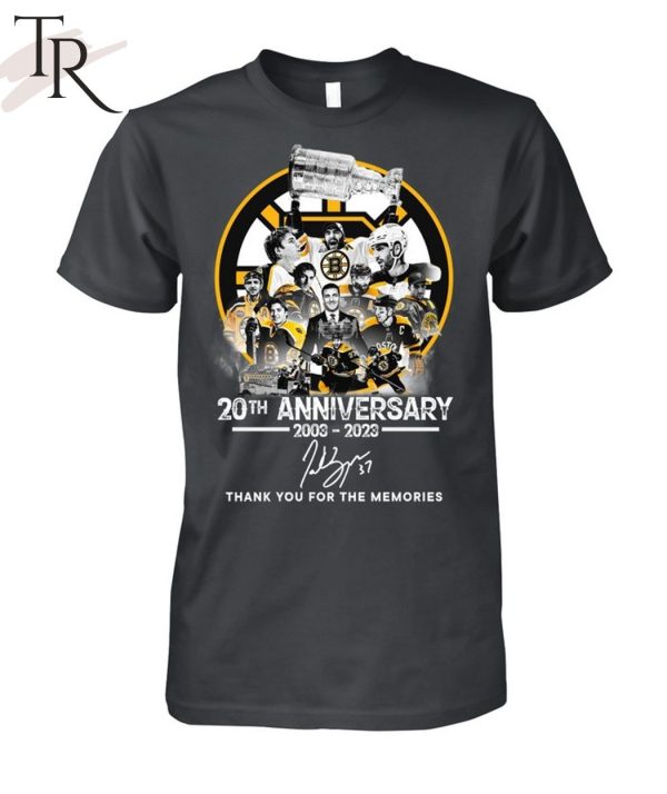 Boston Bruins 20th Anniversary 2003 – 2023 Thank You For The Memories T-Shirt