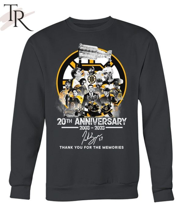 Boston Bruins 20th Anniversary 2003 – 2023 Thank You For The Memories T-Shirt