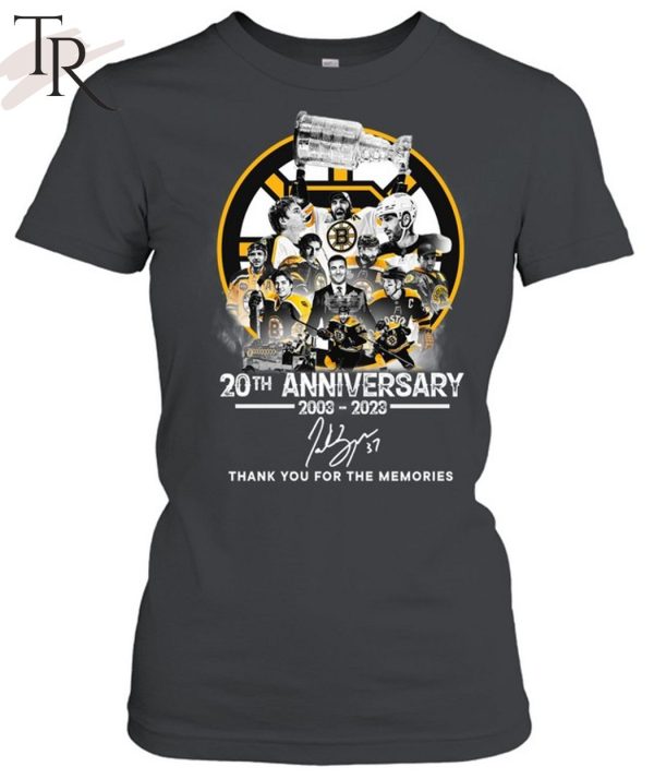 Boston Bruins 20th Anniversary 2003 – 2023 Thank You For The Memories T-Shirt