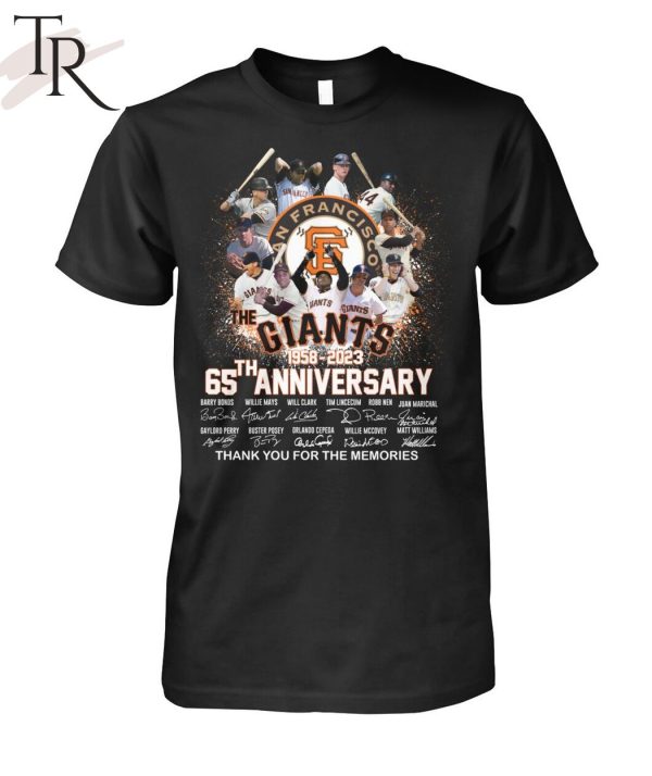 San Francisco Giants 65th Anniversary 1958 – 2023 Thank You For The Memories T-Shirt