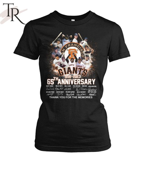 San Francisco Giants 65th Anniversary 1958 – 2023 Thank You For The Memories T-Shirt