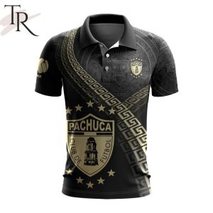 LIGA MX C.F. Pachuca Special Black And Gold Design Polo Shirt