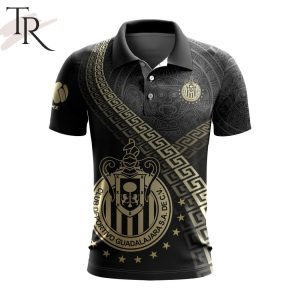 LIGA MX Chivas Guadalajara Special Black And Gold Design Polo Shirt