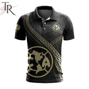 LIGA MX Club America Special Black And Gold Design Polo Shirt