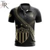 LIGA MX Club Puebla Special Black And Gold Design Polo Shirt