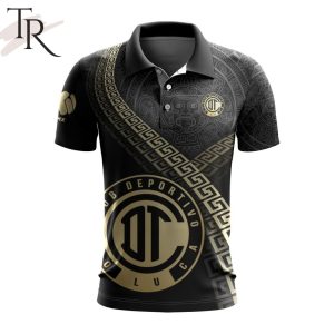 LIGA MX Deportivo Toluca Special Black And Gold Design Polo Shirt