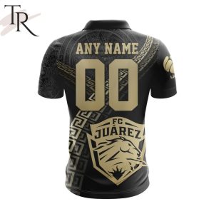 LIGA MX FC Juarez Special Black And Gold Design Polo Shirt