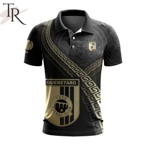LIGA MX Queretaro F.C Special Black And Gold Design Polo Shirt