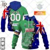 Personalized NRL Dolphins Home Jersey Mix Flag Hoodie