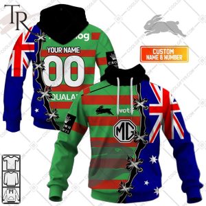 Personalized NRL South Sydney Rabbitohs Home Jersey Mix Flag Hoodie