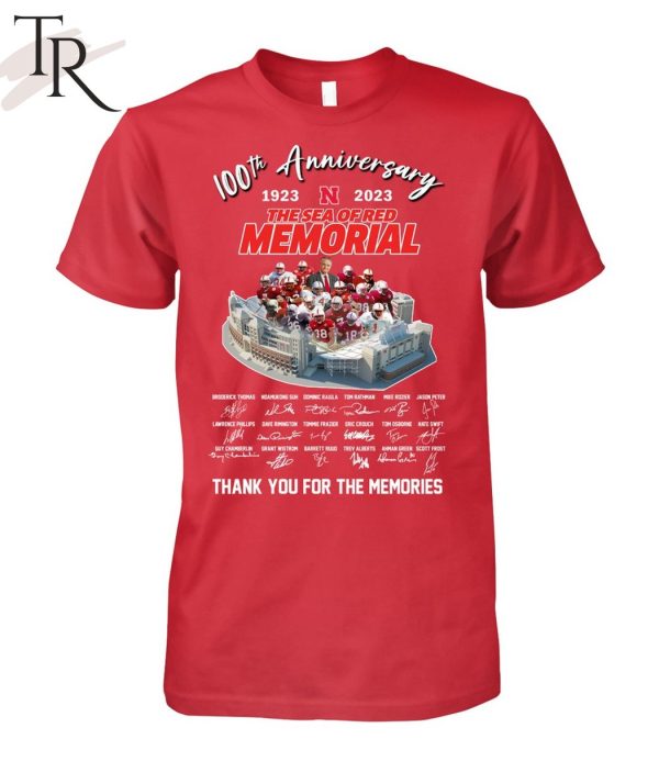 100th Anniversary 1923 – 2023 The Sea Of Red Memorial Thank You For The Memories T-Shirt