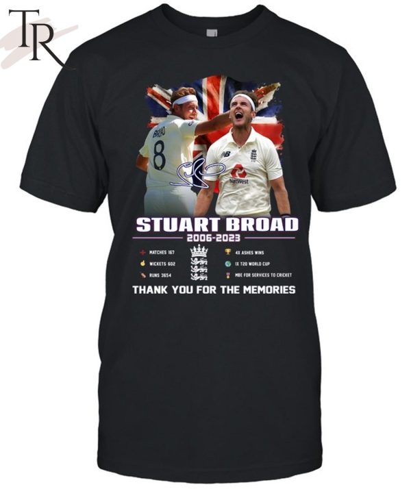 Stuart Broad 2006 – 2023 Thank You For The Memories T-Shirt