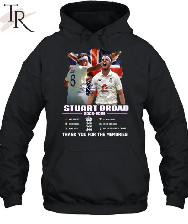 Stuart Broad 2006 – 2023 Thank You For The Memories T-Shirt