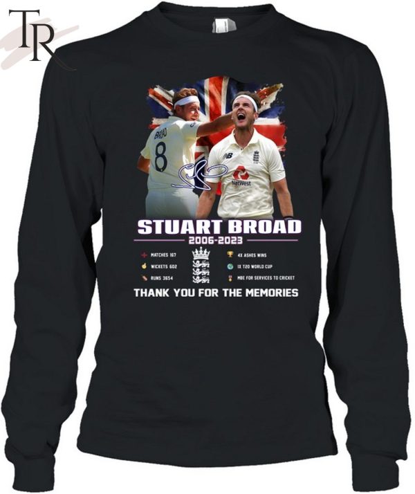 Stuart Broad 2006 – 2023 Thank You For The Memories T-Shirt