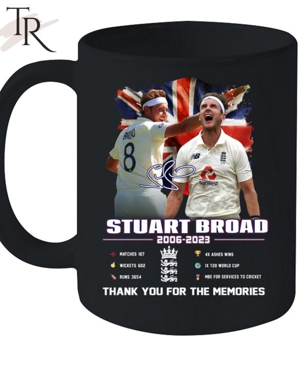 Stuart Broad 2006 – 2023 Thank You For The Memories T-Shirt