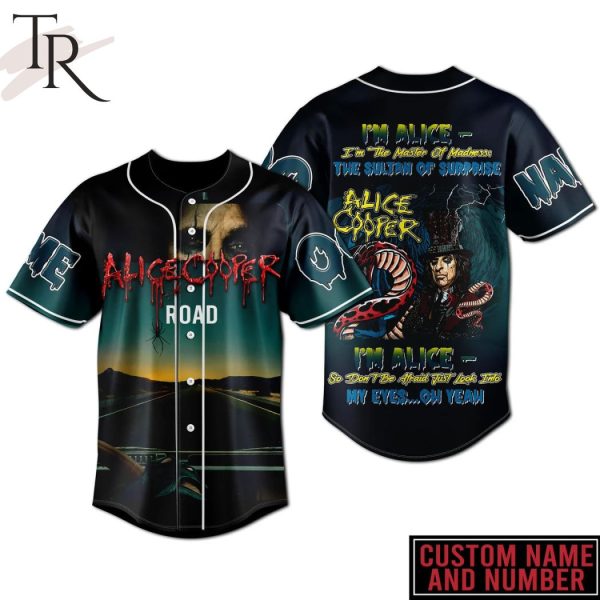 Alice Cooper Road Custom Baseball Jersey