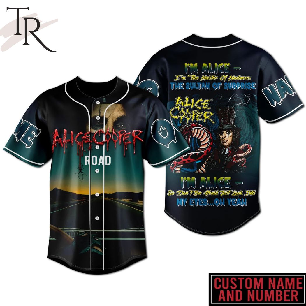 Alice Cooper Road Custom Baseball Jersey - Torunstyle