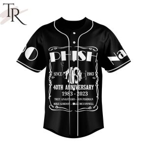 Phish Rock Band 40th Anniversary 1983 – 2023 Thank You For The Memories Baseball Jersey