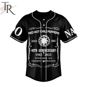 Red Hot Chili Peppers 40th Anniversary 1983 – 2023 Thank You For The Memories Baseball Jersey