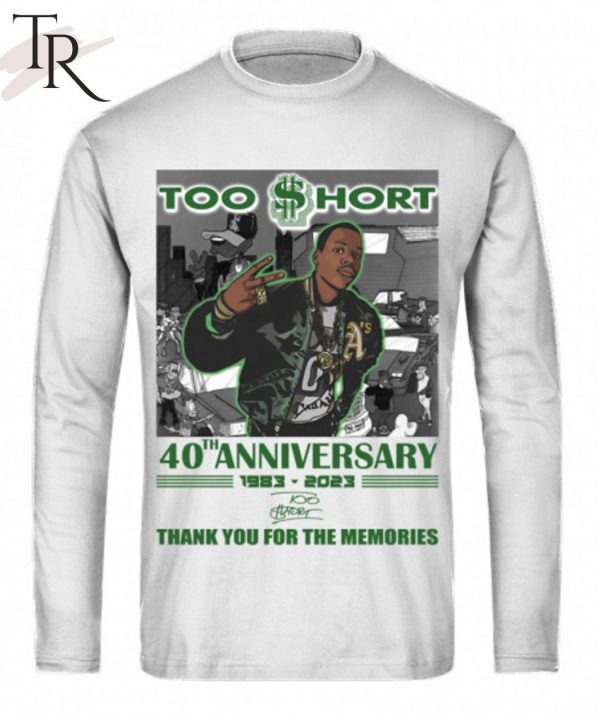 Too Short 40th Anniversary 1983 – 2023 Thank You For The Memories T-Shirt