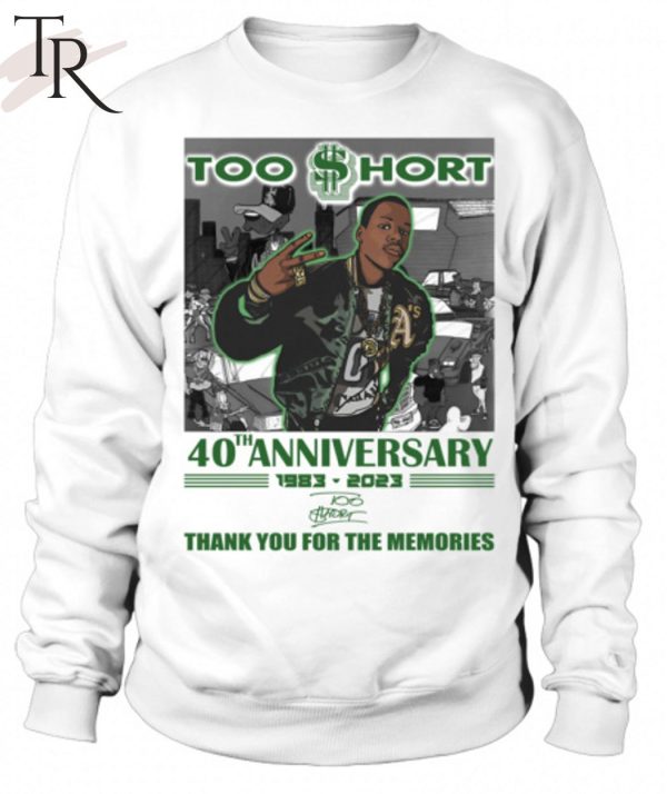 Too Short 40th Anniversary 1983 – 2023 Thank You For The Memories T-Shirt