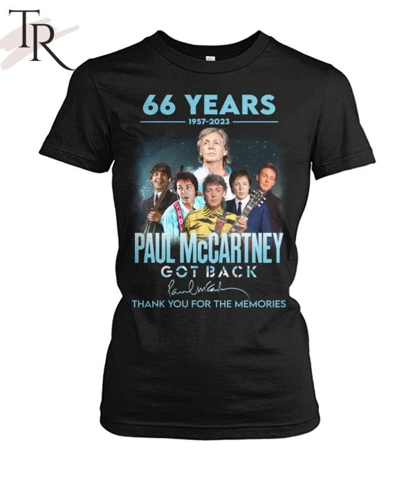 66 Years 1957 – 2023 Paul McCartney Got Back Thank You For The Memories T-Shirt