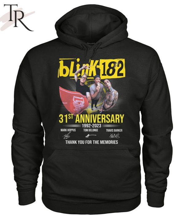 Blink-182 31st Anniversary 1992 – 2023 Thank You For The Memories T-Shirt