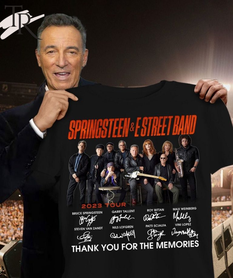Springsteen And E Street Band 2023 Tour Signatures Bruce Springsteen Merch 2023 Tour TShirt