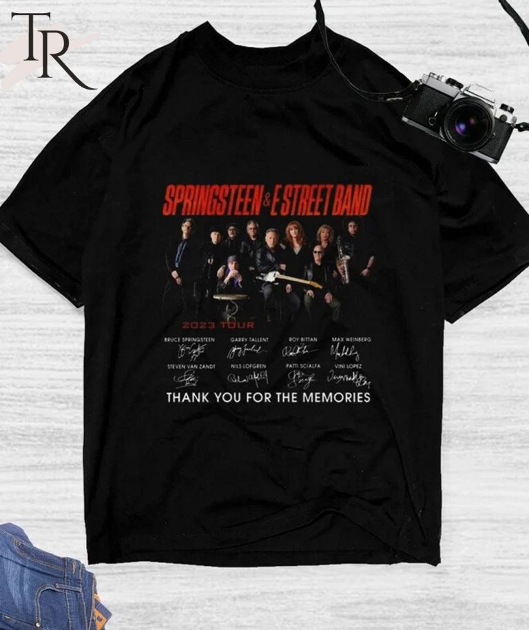 Springsteen And E Street Band 2023 Tour Signatures Bruce Springsteen Merch 2023 Tour TShirt